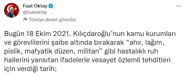 Fuat Oktay'dan Kılıçdaroğlu'na bürokrat tepkisi! 'Hodri meydan'